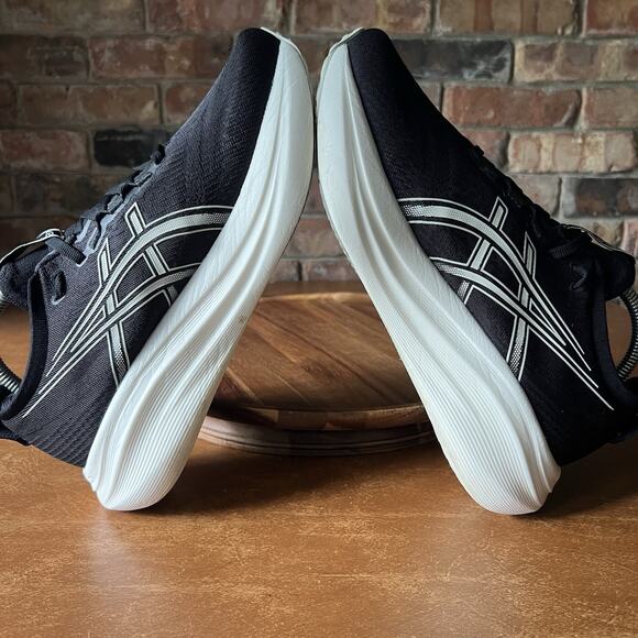 Asics Gel Nimbus 27 Cushioned Black Road Running Shoes Sneakers Women's 9.5 Wide - Picture 7 of 16